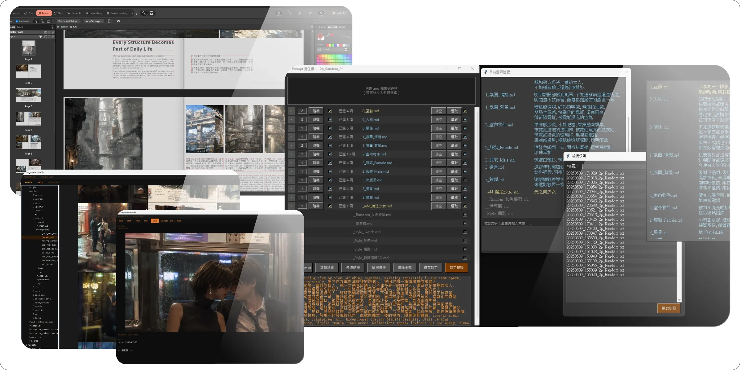 Affinity、內容資料夾與本機整理工具構成的工作環境